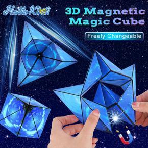 HelloKimi Magnetic Fidget Toy Anti Stress 3D Hand Flip Puzzle Toy