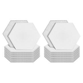 24 Pcs Hexagon Acoustic Panels Beveled Edge Sound Foam Panels,Sound Proofing Padding,Acoustic Treatment for Studio