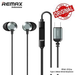 Remax RM-512a Metal Wired Earphone Type-a For Type C Cable Headset in Ear