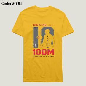 tha king yellow Half Sleeve T-Shirt For Men's