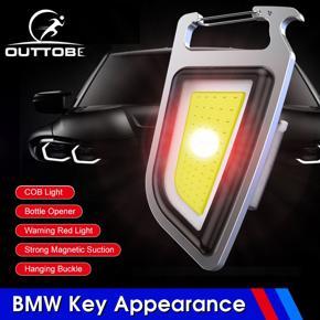 Outtobe BMW Key Chain Light Mini Portable COB Outdoor Home Multi-functional  Flas hlight Em ergency Lamp High Intensity Magnetic Camping Portable Key Chain Lamp Repair Work Outdoor Camping Light