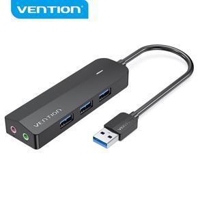 Vention USB HUB 3 Port USB 3.0 HUB Mix Sound Card with Power Supply Support Both Earphone and Microphone For PC Flash disk Earphone Keyboard USB HUB Sound Card and 3 Port USB Splitter