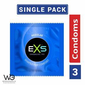 EXS Regular Condom - Single Pack - 3x1= 3pcs (Made in Englend)