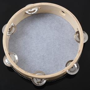 XHHDQES 2X 8 inch Musical Tambourine Tamborine Drum Round Percussion Gift for KTV Party