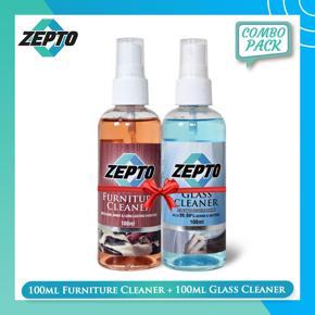 Zepto 100ml Furniture Cleaner & 100ml Glass Cleaner Combo Pack