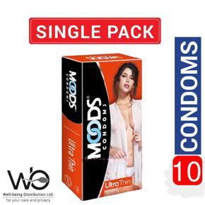 Moods - Ultra Thin Condoms - Large Single Pack - 10x1=10pcs