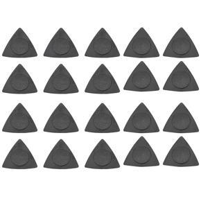 ARELENE 20Pcs Flanger Triangle-Guitar Picks 1.0 0.75 0.5 mm Thickness in PC + ABS Material Antislip Style Picks Black