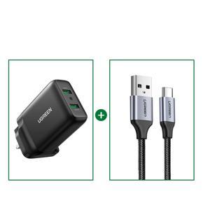 UGREEN Dual USB Charger Quick Charge 3.0 36W Fast Charger Adapter 2 Ports QC3.0 Mobile Phone Chargers for iPhone Samsung Xiaomi Redmi Huawei Charger