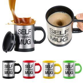 Self Stirring Coffee Mug Cup - Funny Electric Stainless Steel Automatic Self Coffee Mixing & Spinning Home Office Travel Mixer Cup Cute Christmas Birthday Gift Idea for Men Women Kids