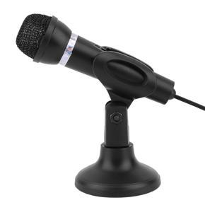 Notebook Desktop Microphone KTV-307 Wire Karaoke Handheld Microphone 3.5mm Mic-black