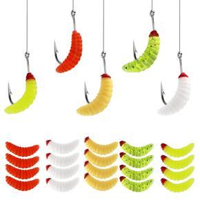 soft plastic lure kit-125 x Soft Baits Worms-As Shown