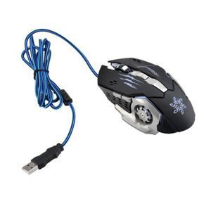 X1 Professional Gaming Devices Wired 6 Buttons Luminescence Computer Mouse - black