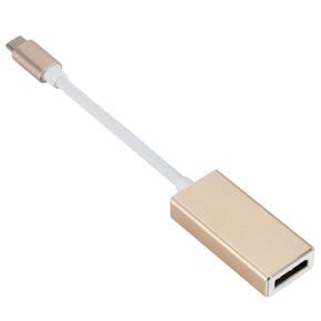 Durable Use USB 3.1 Type-c Male to Big DP Display Port Female 4k Audio Adapter - gold