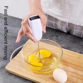 Electric Handheld Egg Beater Household Kitchen Mini Stainless Steel Coffee Milk Tea Blender Beat up the Cream Stirring