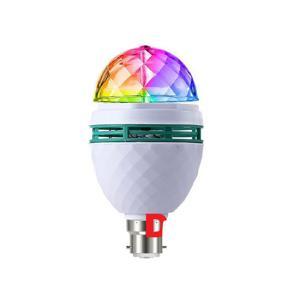 LED DJ Disco Moving Ball Light - White, RGB Crystal Ball Auto Rotating LED Stage Light Bulb