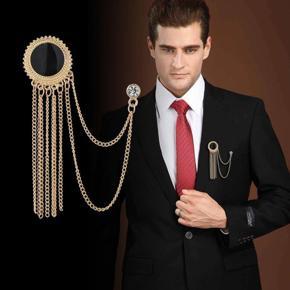 Round Brooch For Men Fashion Accessories