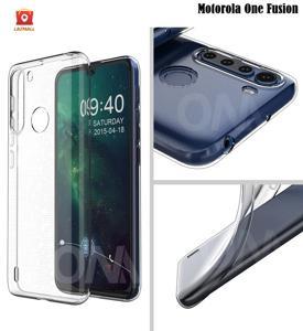 Motorola One Fusion Case Crystal Clear Gel TPU Silicone Slim Soft Flexible Shockproof Design Back Phone Cover-Transparent