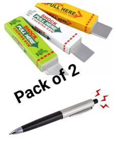 Pack of 2 - Shocking Pen Prank + Shocking Chewing Gum Prank - Best Funny Prank - Best Funny Toy - Best Gift