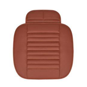 Four Seasons Monolithic Car Front Seats Cover Non-Slip Protector Mat Bamboo Charcoal Cushion Brown