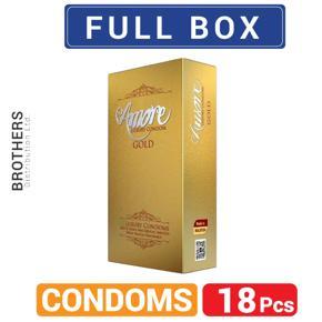 Amore - Gold Luxury Condom - Full Box - 3x6=18pcs Condom