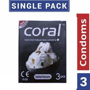 Coral-Vanila Flavored Lubricated Condom