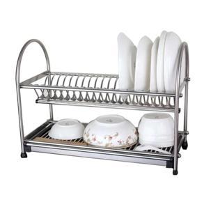 2 Layer Kitchen Dish Rack - Silver