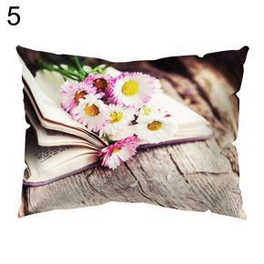 Vintage Flower Printed Throw Pillow Protector Case Cushion Cover Bedding Article