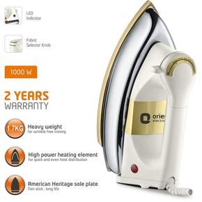 Orient Kratos Heavy Weight / Dry / Light Iron 1000 Watts Ivory ( Made in India)