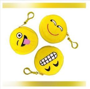 Cute Emoji Coin Purse & Key Ring (1 pc )