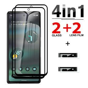 For Google Pixel 6a 4in1 10D Tempered Glass For Google Pixel 6a Full Screen Protector Tempered Glass Lens Film For Google Pixel 6a 6a Protective Film