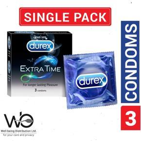 Durex Extra Time Condom - Single Pack - 3pcs Condom