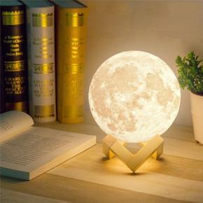 Decor Living 15cm 3D Magical Two Tone Moon Lamp USB Charging Luna LED Night Light Touch Sensor Gift