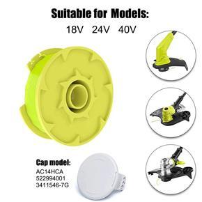 Trimmer Spool for Ryobi One Plus-6 x String Trimmer Spool Line
2 x Cap Covers-As Shown