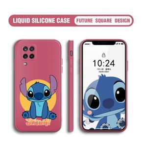 Hontinga for Samsung Galaxy M12 Case Cartoon Animals Phone Case Soft Square Liquid Silicone Cases Full Cover Camera Shockproof Protection Case