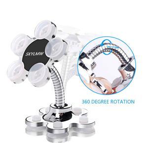 360 Degree Rotatable Silver Color  Magic Mobile Phone Holder Silicone Suction Cup Multi-Angle Vacuum Suction