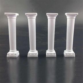 BRADOO 16Pcs White Small+Large Plastic Cake Pillars,Wedding Cake Pillars Stand,Fondant Cake Support Mold