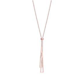 Rose Gold Hypoallergenic Necklace Geometric Triangle Titanium Steel Clavicle Chain Adjustable Pendant For Women