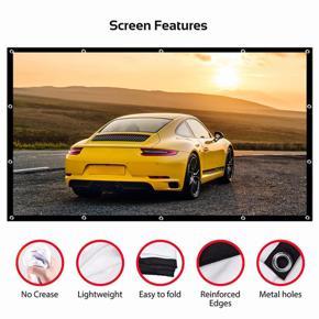 Foldable Movie Projection Screen for Home Theater 60 in-150in 16:9/4:3