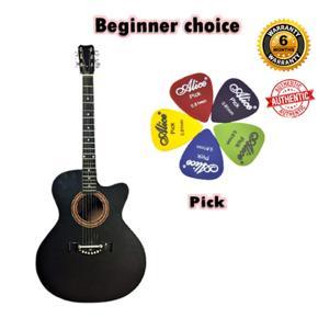 Best Beginner choice Premium Acoustic Guitar + Picks -Black