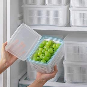 XHHDQES 2X Fresh Produce Vegetable Fruit Storage Containers for Refrigerator - Produce Saver Storage Containers 1.5L