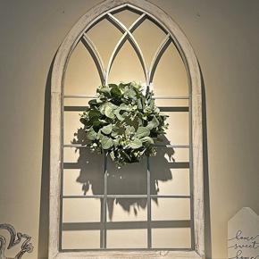 XHHDQES 2 Pack Green Eucalyptus Wreath Round Wreath Artificial Wreath Farmhouse Wreath for Door Wall Window Deco,12Inch/PC