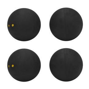 ARELENE Squash Ball Two-Yellow Dots Low Speed Sports Rubber Balls Professional Player Competition Squash(4 Pcs )