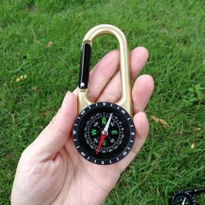 Climbing Portable Large Metal Compass Carabiner Hanging Buckle Hook Compass for hiking & camping