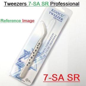 7-SA SR Tweezer 7-SA SR Hole Tweezers Curve Professional Tweezers Eyebrow Tweezer Hair Beauty Slanted Stainless Steel Tweezer Tool