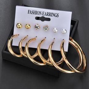 Trendy New 6 Pairs = 12 Pcs Pearl Stud Earrings Set for Girls Simple Fashion 2022 - Pearl Acrylic Hoop Earrings for Women Simple Stylish Fashion Jewelry for Party New Collection