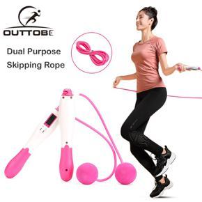 Outtobe Counting Jump Rope Count Rope Adjustable Jumping Rope Fitness Light Skipping Rope Tangle-Free for Aerobic Exercise Like Speed Training with Multi-function Display for Women &amp;amp; Men