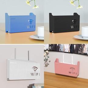 Wall Hanging WIFI Router Shelf Storage Boxes Cable Power Plus. Latest Design Router Stand, Holder For Home.