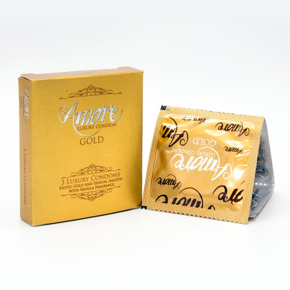 Amore Luxury Gold Condom (3s X 1) 3 pieces (1 Pack)