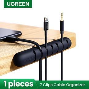 Ugreen Cable Organizer Silicone USB Cable Winder Flexible Cable Management Clips For Mouse Headphone Earphone Cable Holder