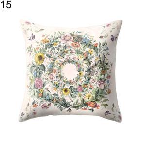 Flower Floral Pattern Square Throw Pillow Cover Case Cushion Home Sofa Car Decor